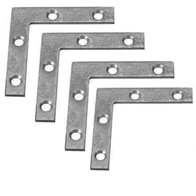 Zinc Plated CORNER PLATE 50MM X 50MM 4PC/PACK